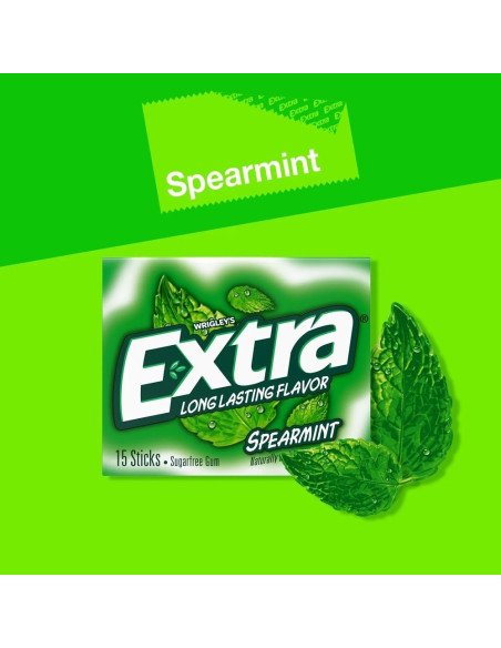 Chicle extra de menta verde - My American Market