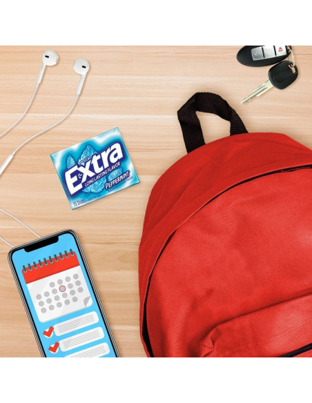 Extra - Peppermint (chewing-gum sans sucre à la menthe poivrée) - My American Market