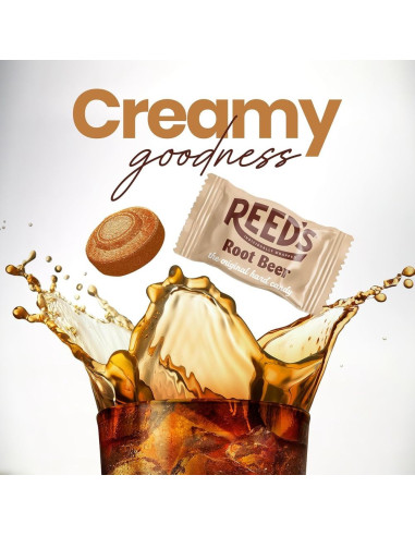 Reed's - Hard Candy Root Beer (bonbons durs au goût root beer) - My American Market