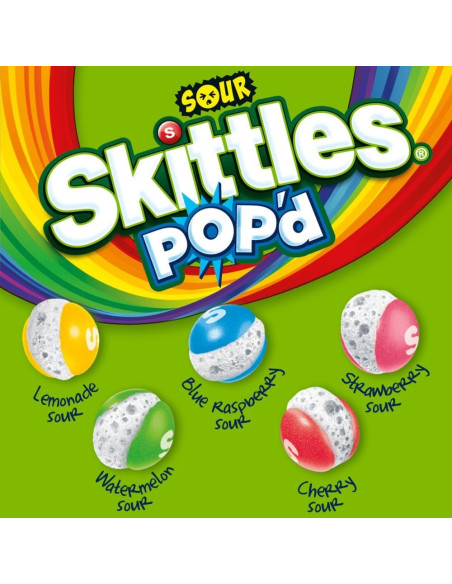 Caramelle liofilizzate Skittles POP'd Sour - My American Market
