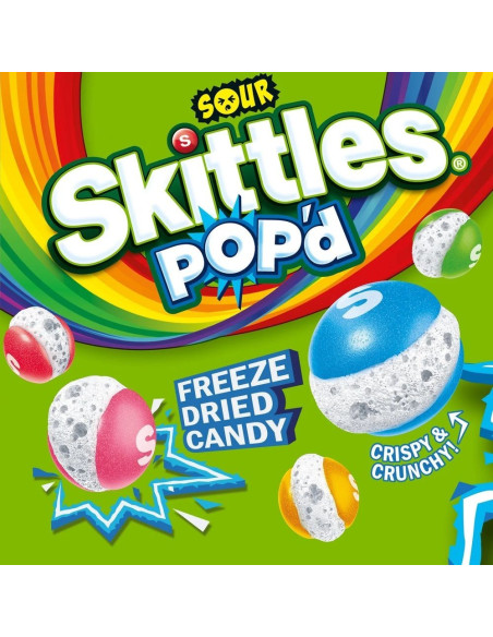 Caramelle liofilizzate Skittles POP'd Sour - My American Market