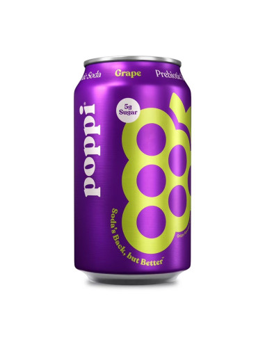 Refresco prebiótico de uva Poppi - My American Market