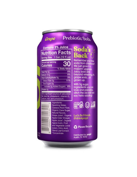 Poppi Prebiotic Soda Grape - My American Market