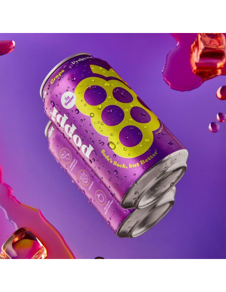 Refresco prebiótico de uva Poppi - My American Market