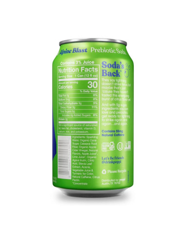 Poppi Prebiotic Soda Alpine Blast - My American Market