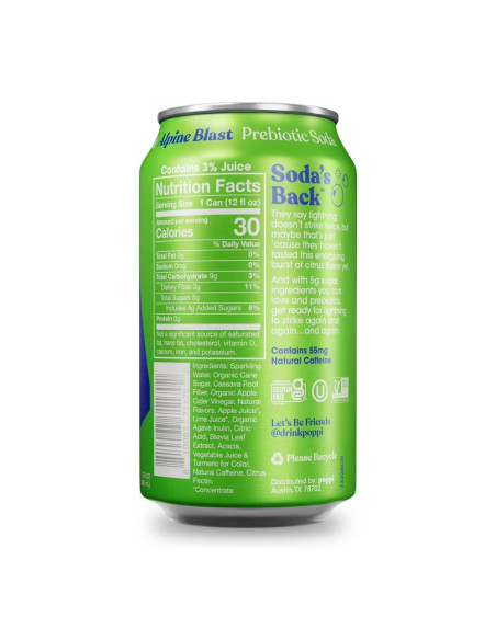 Poppi Prebiotic Soda Alpine Blast - My American Market