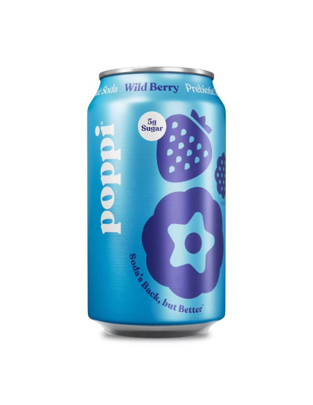 Refresco prebiótico Poppi con frutos del bosque - My American Market