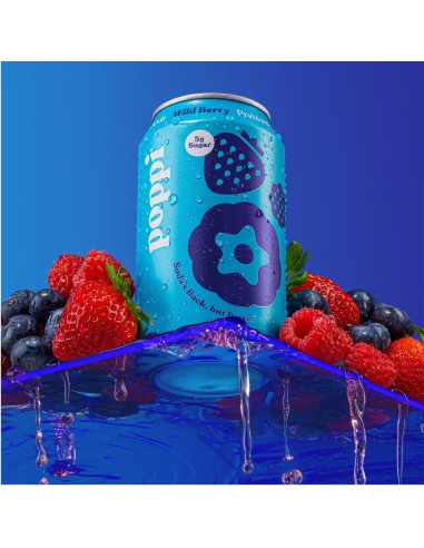 Poppi Prebiotic Soda ai frutti di bosco - My American Market