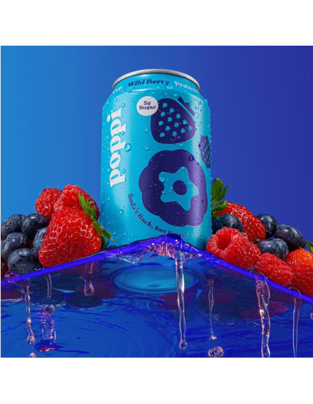 Poppi Prebiotic Soda ai frutti di bosco - My American Market