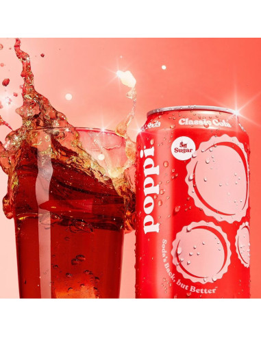 Refresco prebiótico Poppi Cola clásica - My American Market