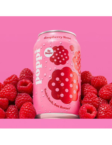 Poppi Prebiotic Soda Lampone Rosa - My American Market