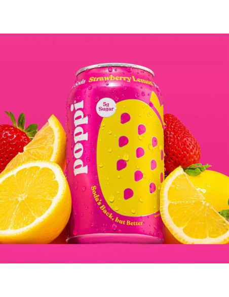 Poppi Prebiotic Soda Strawberry Lemon - My American Market