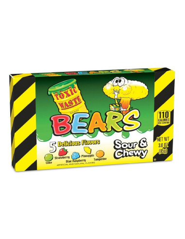 Toxic Waste Bears Sour & Chewy 85g - My American Market