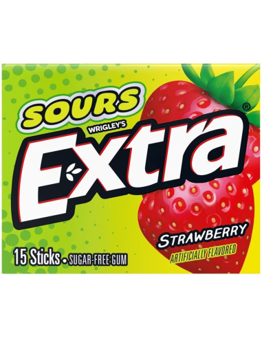 Extra Gum Sours Strawberry - My American Market