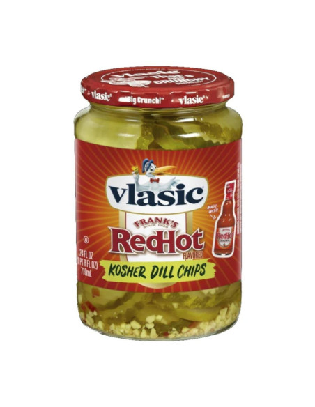 Papas fritas con eneldo kosher RedHot de Vlasic Frank, 710 ml - My American Market