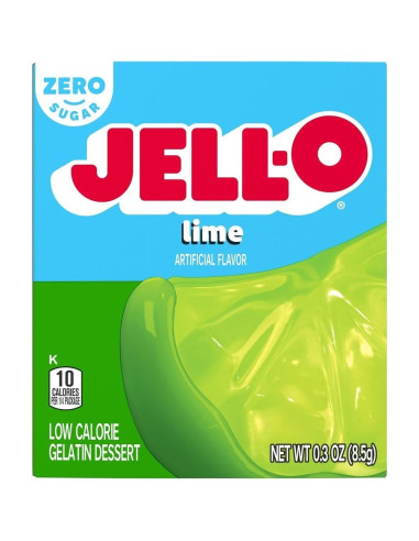 Jell-O Lime Jelly Zero Zucchero - My American Market