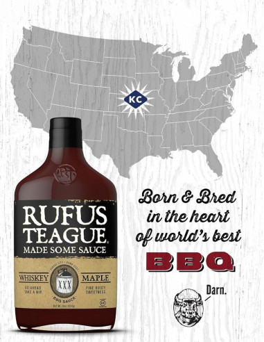 Rufus Teague BBQ Maple Whiskey Sauce - My American Market