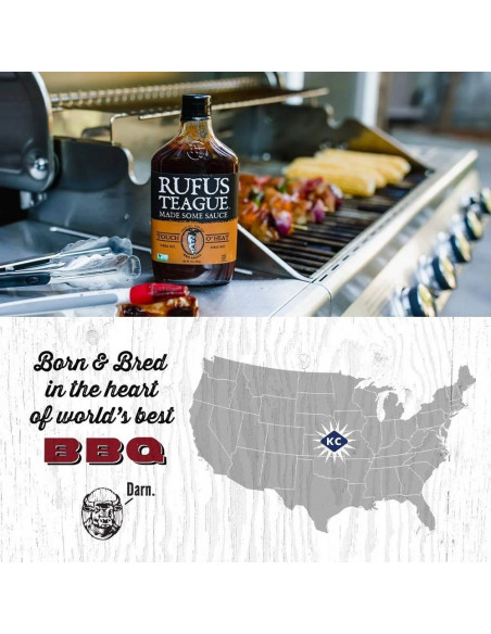 Rufus Teague BBQ Sauce Touch O'Heat - My American Market