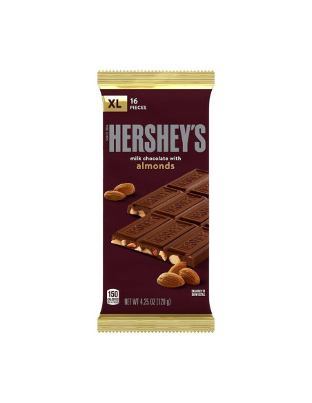 Chocolate con leche y almendras XL de Hershey's - My American Market