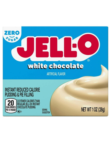 Pudín instantáneo y relleno de pastel Jell-O Chocolate blanco sin azúcar - My American Market