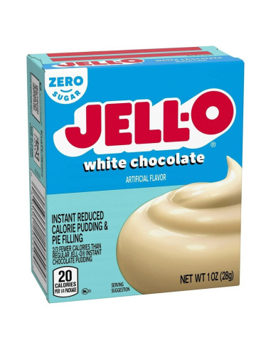 Jell-O Instant Pudding & Pie Filling Cioccolato Bianco Zero Zucchero - My American Market