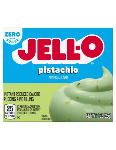 Jell-O Instant Pudding & Pie Filling Pistachio Zero Zucchero - My American Market