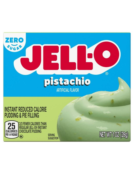 Jell-O Instant Pudding & Pie Filling Pistachio Zero Zucchero - My American Market