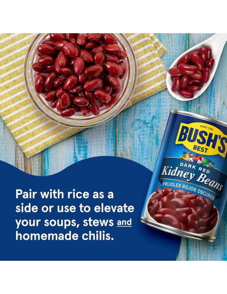 Bush's Best - Dark Red Kidney Beans (fagioli rossi scuri cucinati) - My American Market