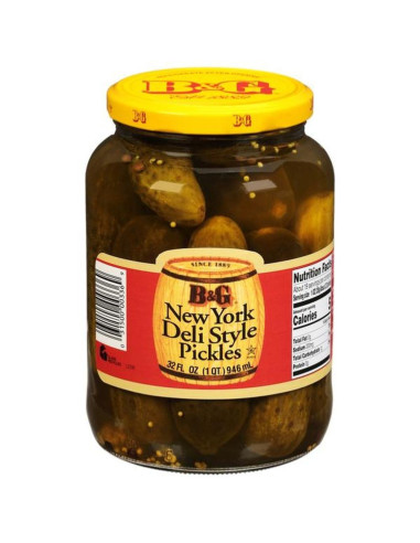 B&G New York Deli Style Pickles 946ml - My American Market