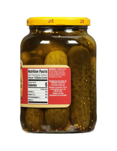 B&G New York Deli Style Pickles 946ml - My American Market