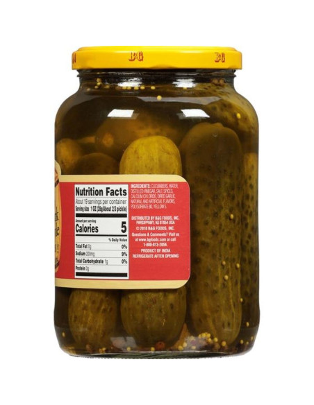 B&G New York Deli Style Pickles 946ml - My American Market