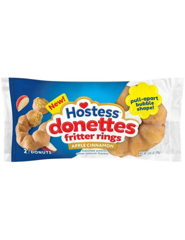 Hostess Donettes Fritter Rings Apple Cinnamon X2 - My American Market