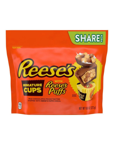 Mini tazas de cacahuete de Reese's con bolitas de Reese's - My American Market