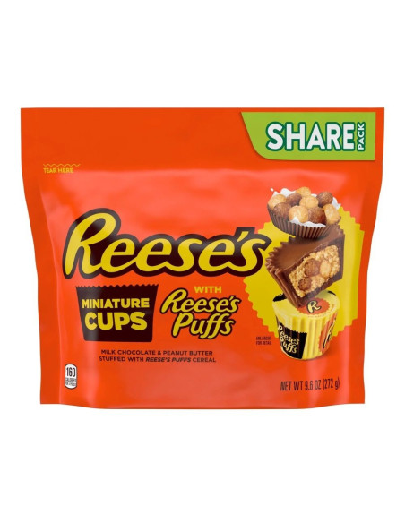Reese's Peanut Miniature Cups With Reese's Puffs Share Pack - My American Market