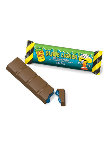 Barra de chocolate con leche Toxic Waste Slime Licker Blue Raz - My American Market
