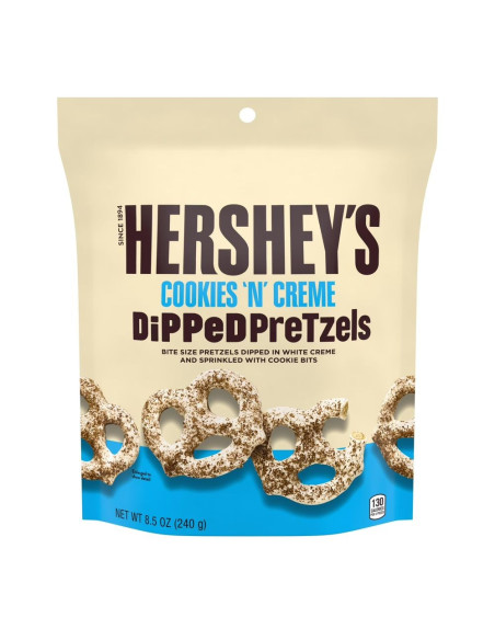 Hershey's Pretzel immersi Cookies 'N' Creme 240 g - My American Market