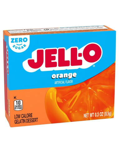 Jell-O Sin Azúcar Gelatina Naranja - My American Market