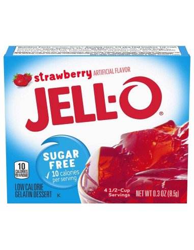 Jello Gelatina Fragola Senza Zucchero - My American Market