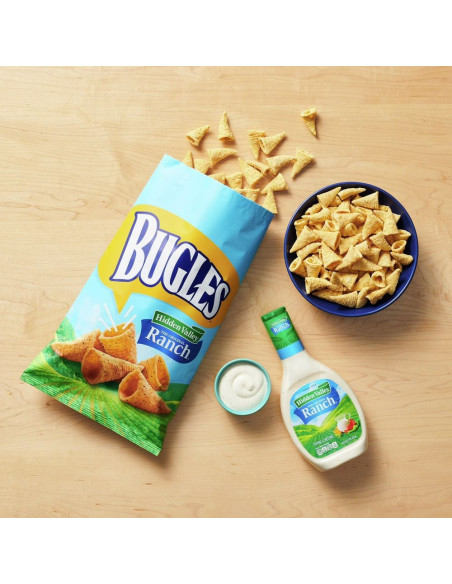 Bugles - Hidden Valley Ranch (cônes de maïs à la sauce ranch) - My American Market