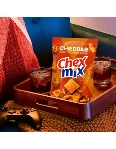 Chex Mix Savory Snack Mix Cheddar 226g - My American Market