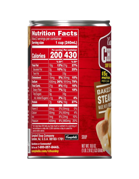 Papa al horno Campbell's Chunky con bistec y queso - My American Market