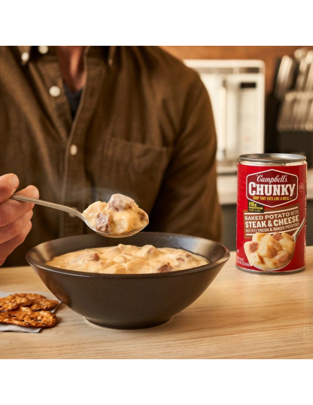 Papa al horno Campbell's Chunky con bistec y queso - My American Market