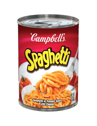 Campbell's - Spaghetti in Tomato Sauce with Cheese (spaghetti in salsa pomodoro-formaggio) - My American Market