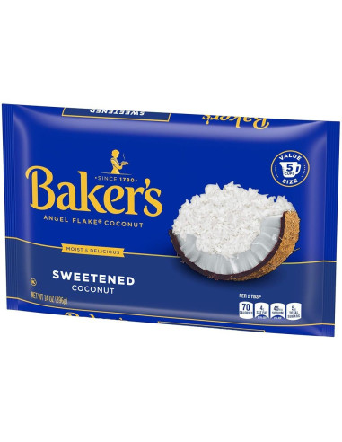 Coco endulzado en hojuelas Angel de Baker's, 396 g - My American Market