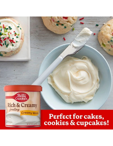 Glaseado cremoso y rico de Betty Crocker, color blanco cremoso. - My American Market