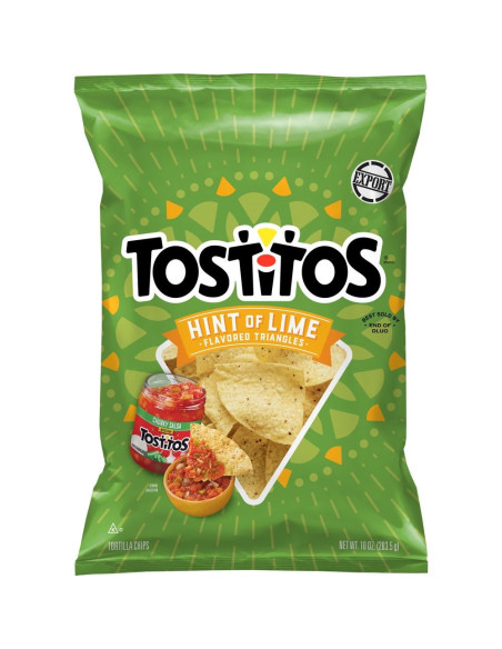 Tostitos Hint Of Lime Flavored Triangles Big - My American Market