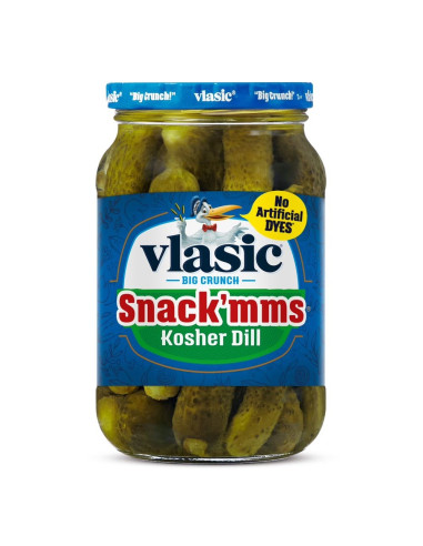 Vlasic - Snack'mms Kosher Dill (mini cornichons à l'aneth à grignoter) - My American Market