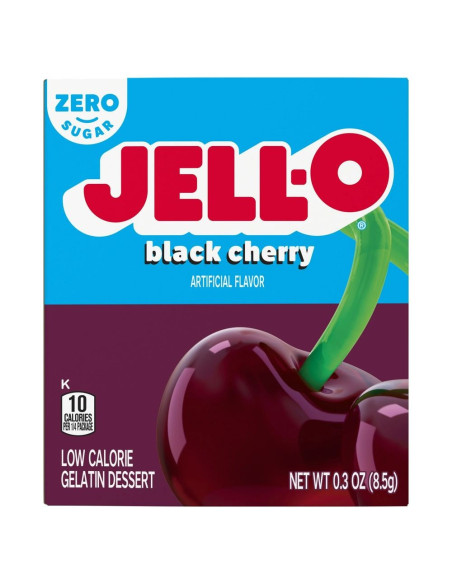 Jell-O Black Cherry Zero Sugar Jelly - My American Market