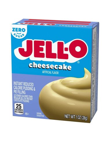Jell-O - Instant Pudding Cheesecake Zero Sugar (pudding goût cheesecake, sans sucre) - My American Market
