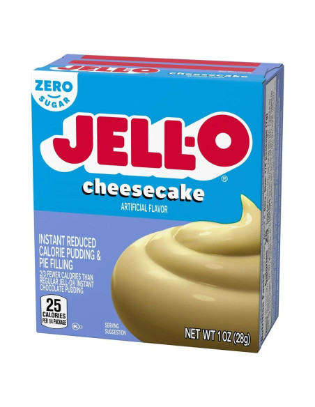 Jell-O Instant Pudding & Pie Filling Cheesecake Zero Sugar - My American Market